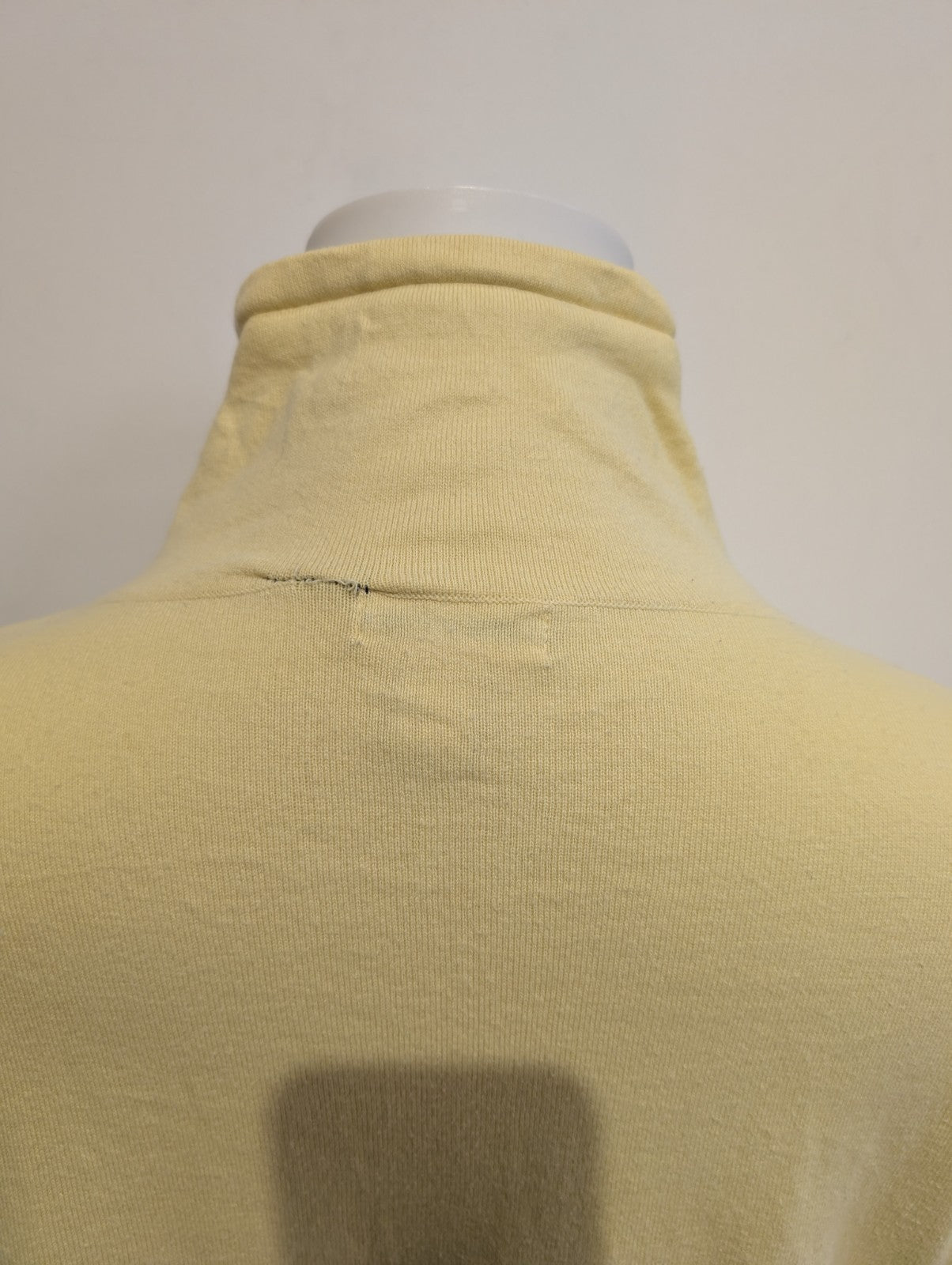Pull Calvin Klein Jaune Col Roulé à Cordon & Poches - Taille L/XL