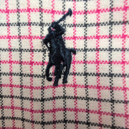 Chemise Ralph Lauren Junior XL 18/20 Carreaux Rose Noir Logo Noir