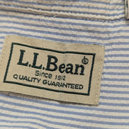 Chemise manches courtes L.L. Bean bleu à rayures gaufrée taille XXL #226msch