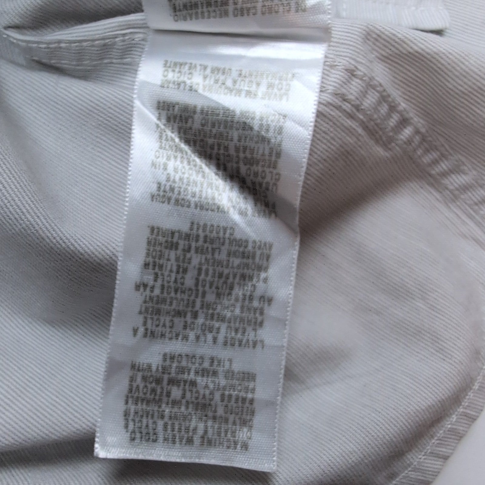 Chemise Dockers manches courtes grise à fines rayures 1 poche S