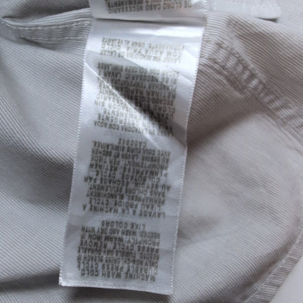 Chemise Dockers manches courtes grise à fines rayures 1 poche S