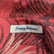 Chemise hawaïenne soie rouge Tommy Bahama Red Wisconsin taille L