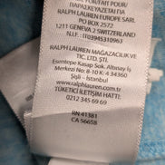 Pull Polo Ralph Lauren M turquoise coton Half Zip col zippé logo brodé