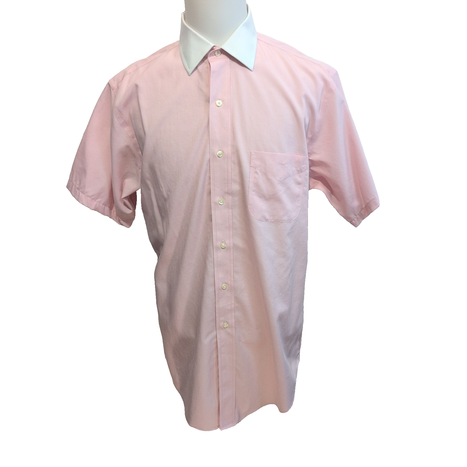 Chemise Brooks Brothers L/XL Slim Fit Rose Col Blanc Manches courtes