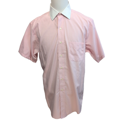 Chemise Brooks Brothers L/XL Slim Fit Rose Col Blanc Manches courtes