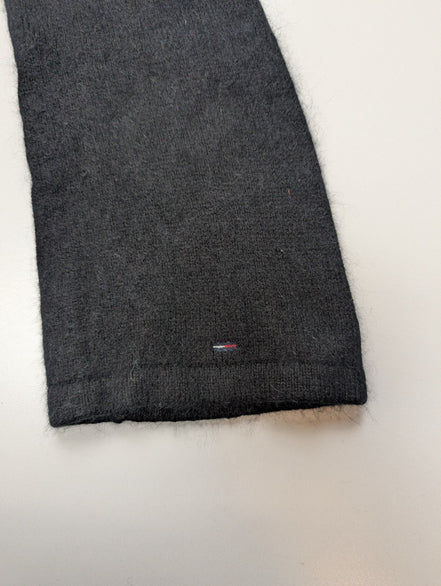 Pull Femme Tommy Hilfiger Noir Angora - Écharpe Intégrée - Taille XS