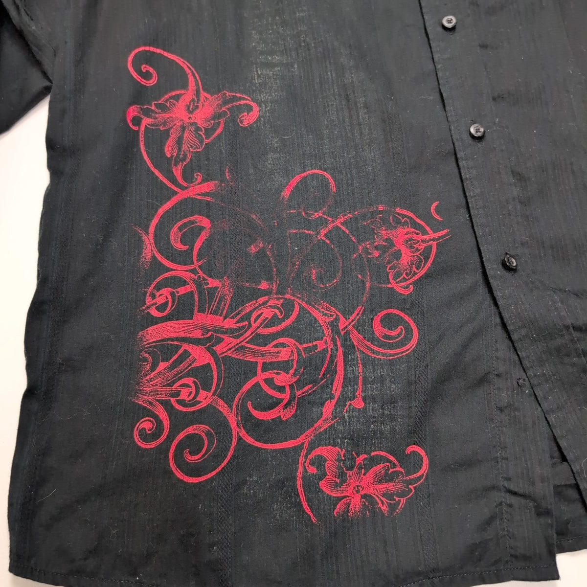 Chemise Eighty Eight M Noir Crucifix Imprimé 100% Coton manches longues