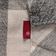 Chemise LEVI'S Western Flanelle à Carreaux Gris et Blanc Manches Longues T.M