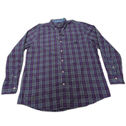Chemise CHAPS violette à carreaux taille XXL Neuve #76e
