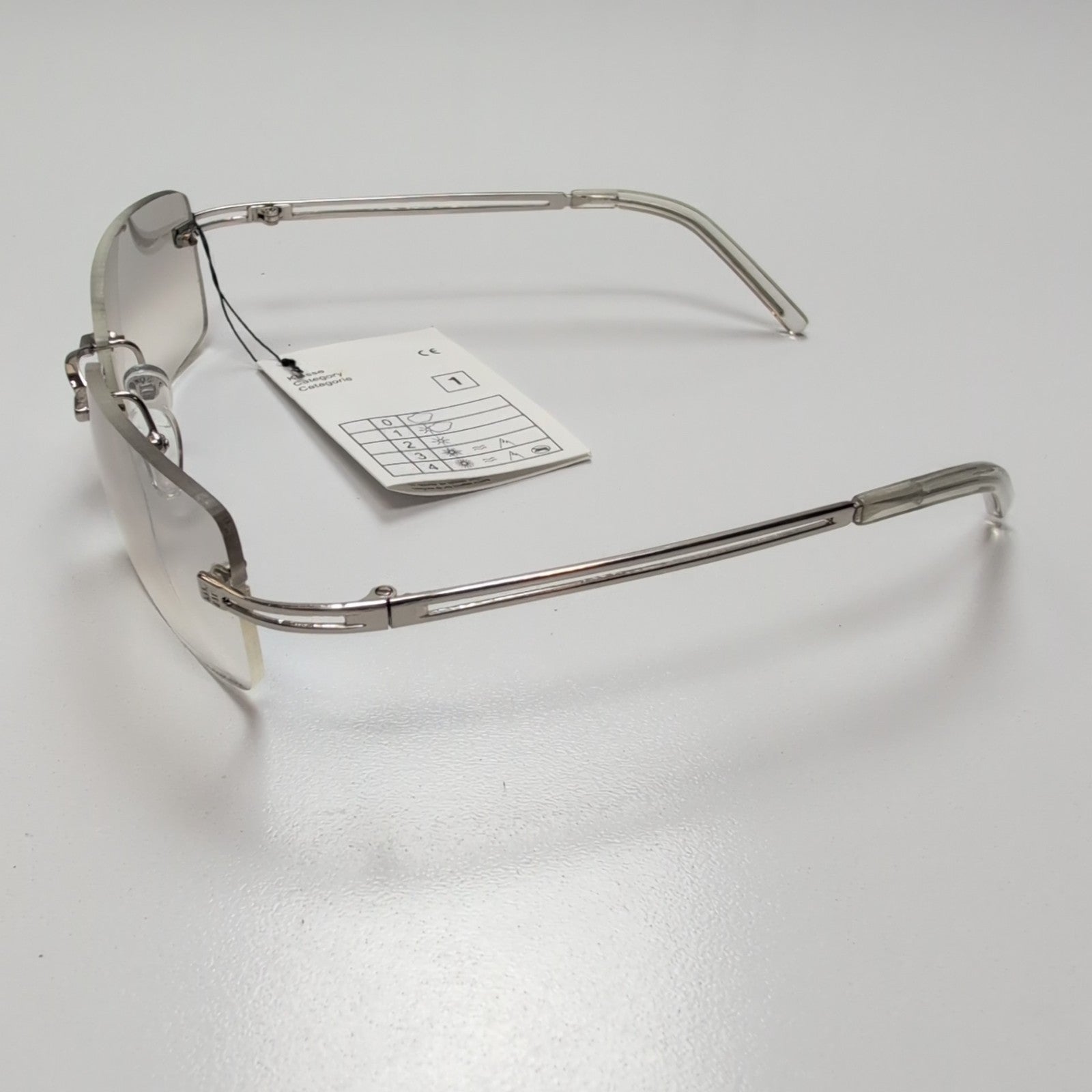 Lunettes de soleil Y2K Branche fine Sans Monture Rectangulaire Dégradé