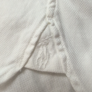 Chemise Ralph Lauren L Blanche Coton Piqué Logo Blanc Brodé Manches Longues