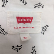 Chemise Levi's XL Blanche UFO OVNI Motif Coton Poche Manches Courtes