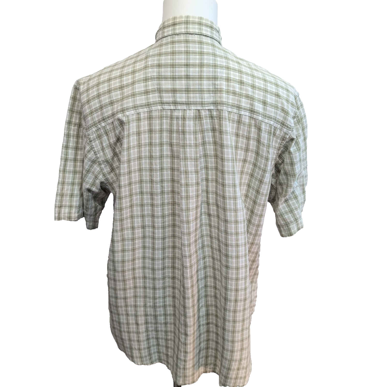 Chemise Wrangler Manches Courtes Vert à Carreaux à Poches Taille L