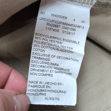 Chemise Dickies XL Beige Workwear Coton Polyester Poches Boutonnées