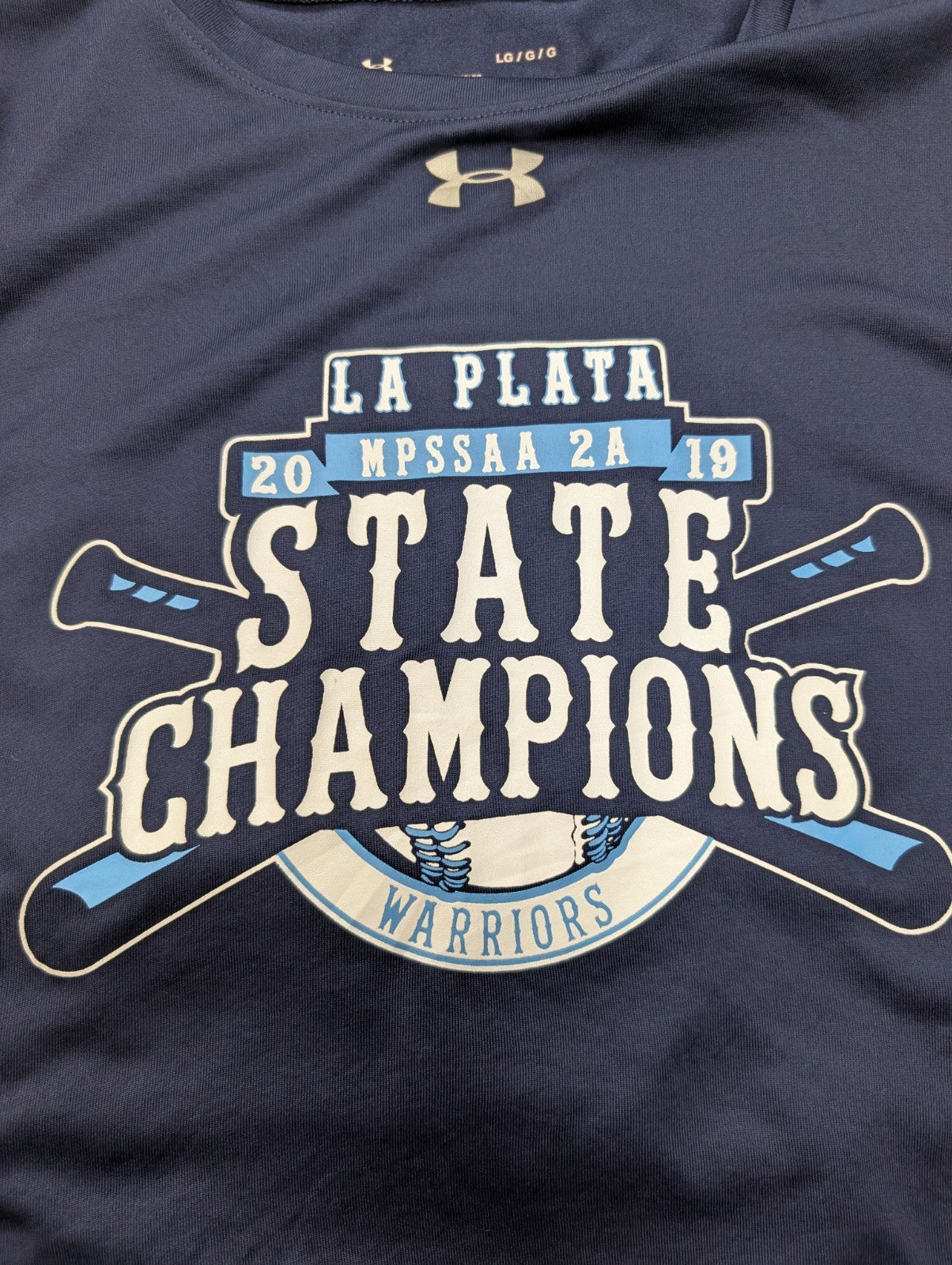 T-shirt Under Armour Baseball Potomac State Champion 2019 Taille L