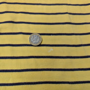 Polo manches courtes Polo Ralph Lauren M jaune rayures marine logo rouge coton