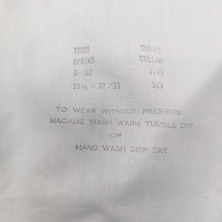 Chemise SEARS Permanent Press Vintage 70s Bleu USA Col Pointe M/L