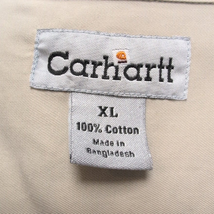 Carhartt Chemise Vintage Bleu Clair Manches Courtes 100% Coton Homme XL