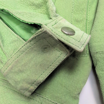 Veste cuir nubuck verte Rod's pour femme taille S #34c
