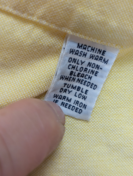 Chemise Ralph Lauren Shirt XL Mercer Oxford Jaune Big 3 Broderie PRL 381