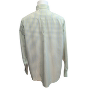 Chemise Brooks Brothers L Vert Bleu Carreaux 100% Coton manches longues