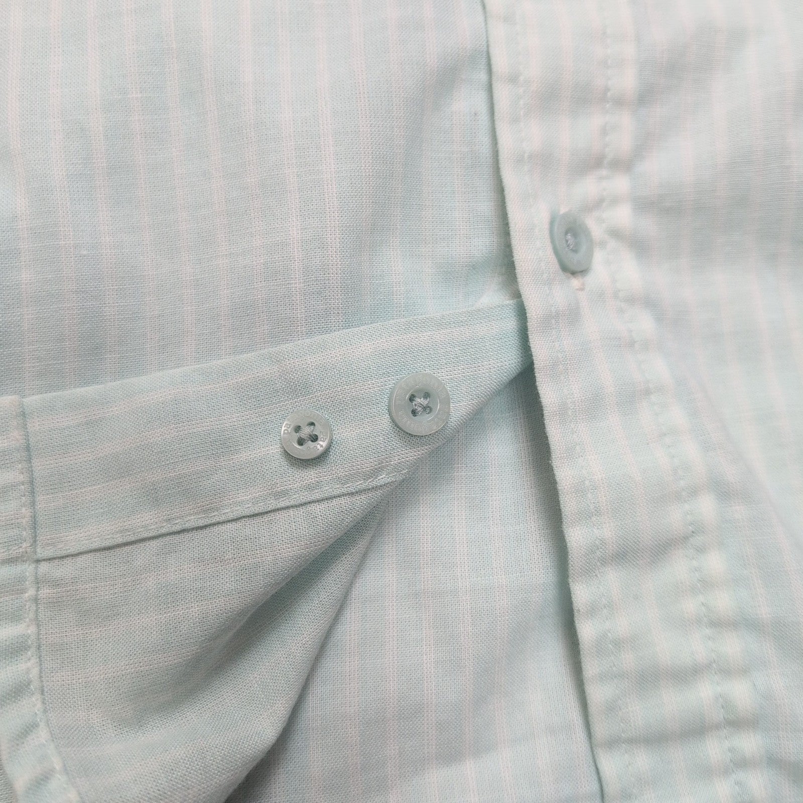 Chemise Patagonia manche courte S Vert Pastel Rayures Coton
