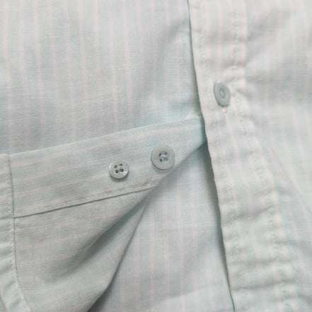 Chemise Patagonia manche courte S Vert Pastel Rayures Coton