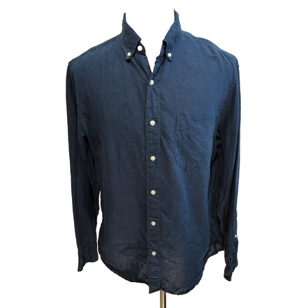 J.Crew chemise slim bleu marine lin Baird McNutt taille L