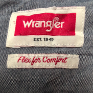 Chemise Wrangler strech flex Manches Longues Bordeaux 2 Poches Taille L