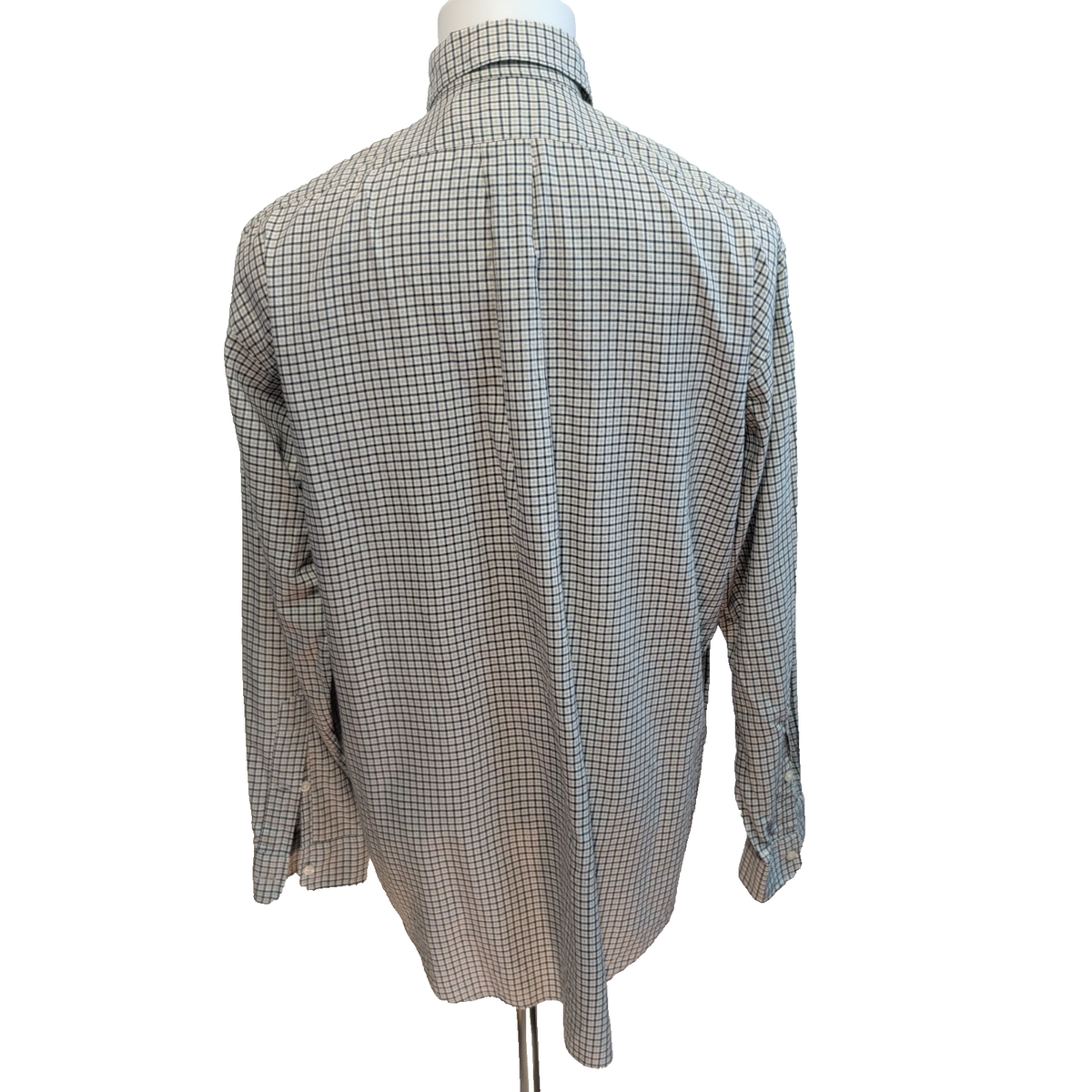 Chemise Ralph Lauren Blake M Flanelle Carreaux Crème Bleu Marine manches longues