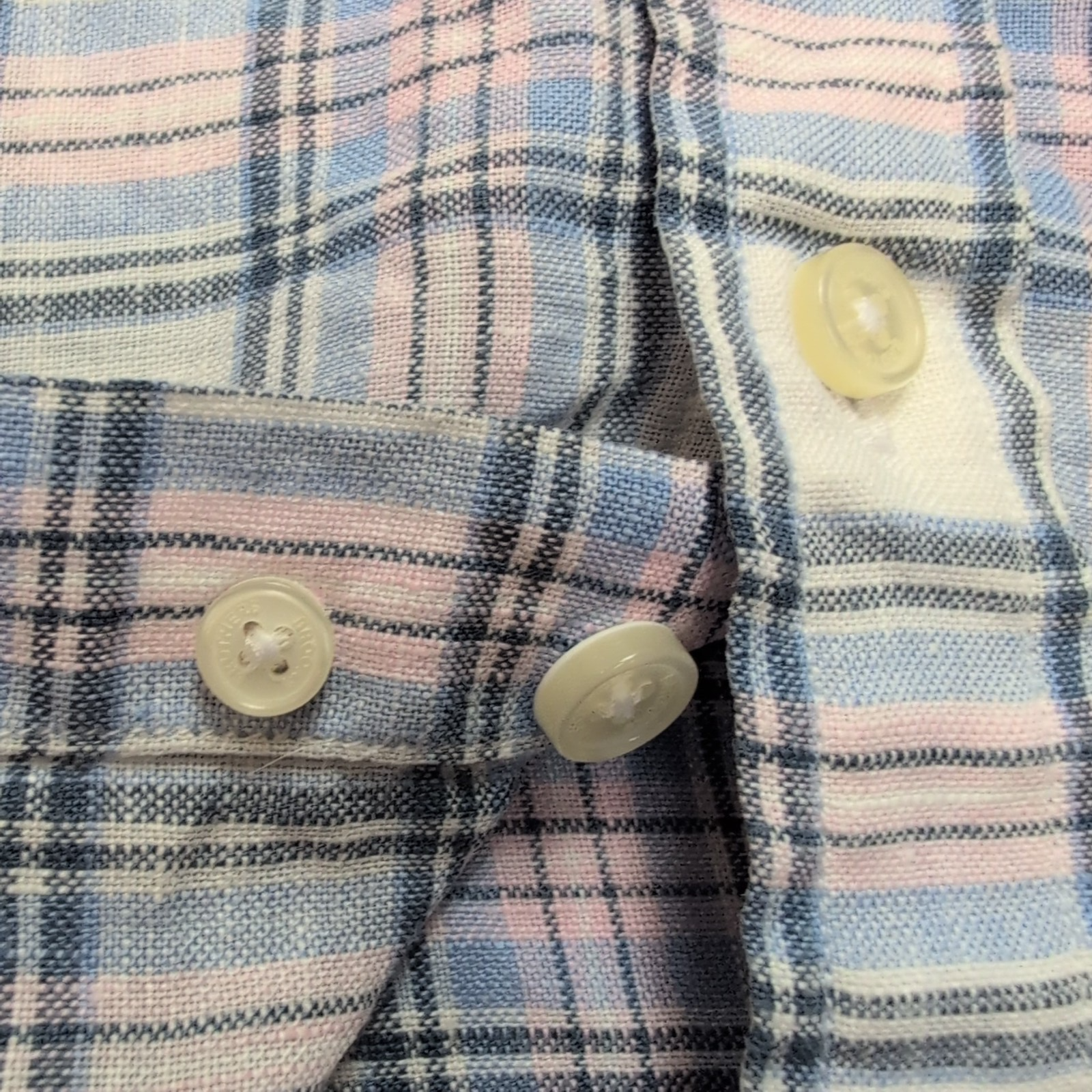 Chemise Brooks Brothers S Regular Fit Lin Carreaux Rose Bleu