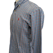 Chemise Polo Ralph Lauren Shirt S Custom Fit Carreaux Bleu Rouge Logo Rouge 