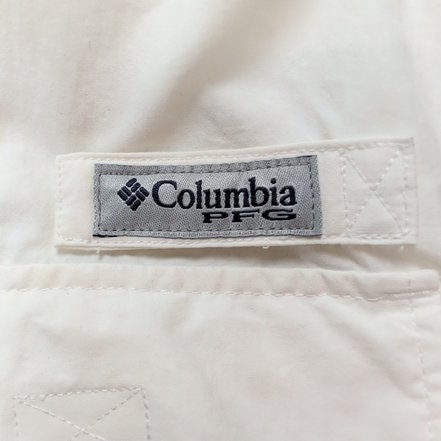 Chemise Columbia PFG blanche uni manches courtes taille XXL 2poches homme