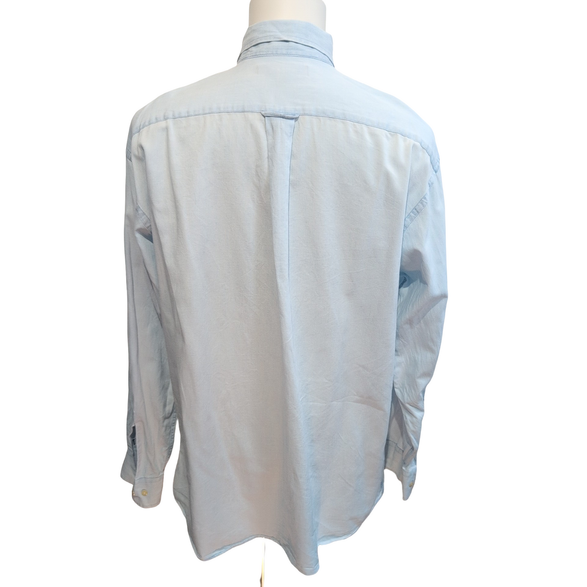 Chemise Tommy Hilfiger ITHACA Vintage Bleu Taille L Effet Jean Manches Longues