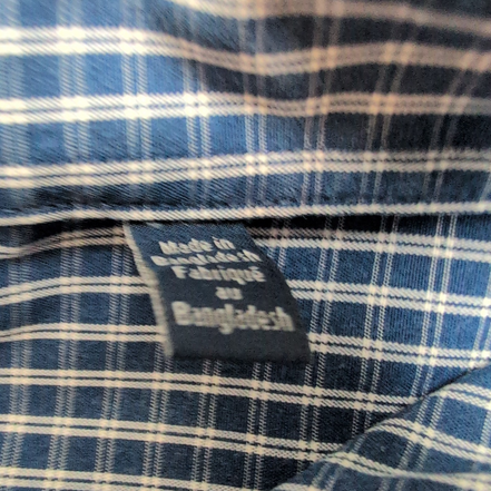Chemise Tommy Hilfiger Bleu Foncé à Carreaux Manches Longues 1 Poche - Taille XL