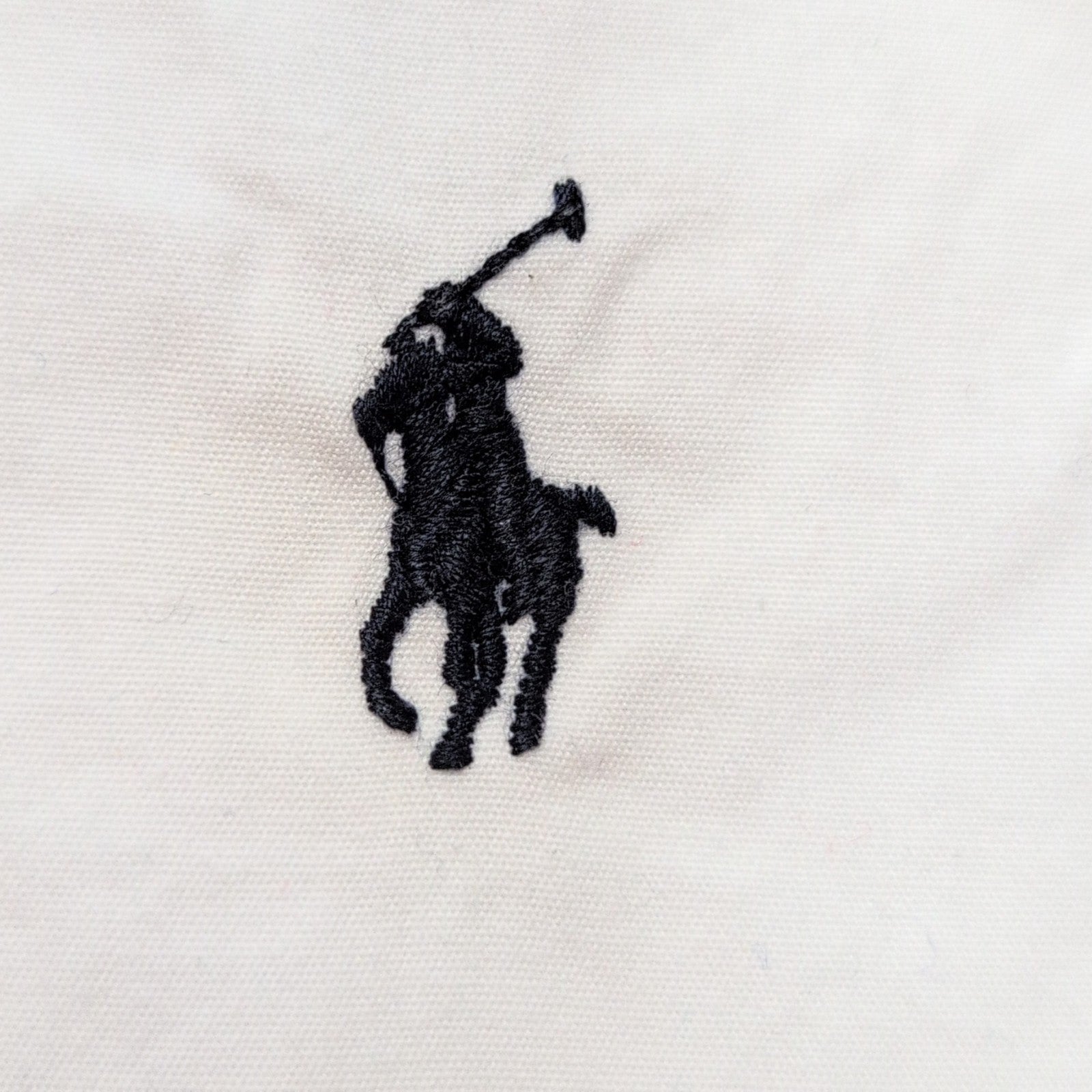 Chemise Ralph Lauren Custom Fit XXL Blanc Uni Logo Bleu Marine manches longues