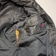 Blouson cuir noir Hi-Gear style café racer avec capuche taille S #16c