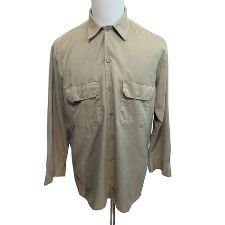 Chemise Dickies Beige M Workwear Vintage Poche Stylo