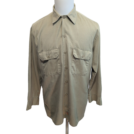 Chemise Dickies Beige M Workwear Vintage Poche Stylo