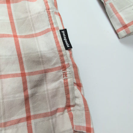 Chemise Patagonia XL grise carreaux bio coton pêche manches longues