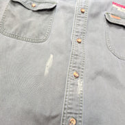 Chemise Carhartt XL Vert Foncé Coton Épais Workwear Manches Longues