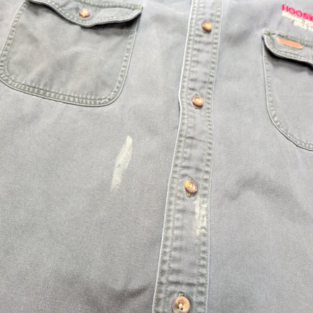 Chemise Carhartt XL Vert Foncé Coton Épais Workwear Manches Longues
