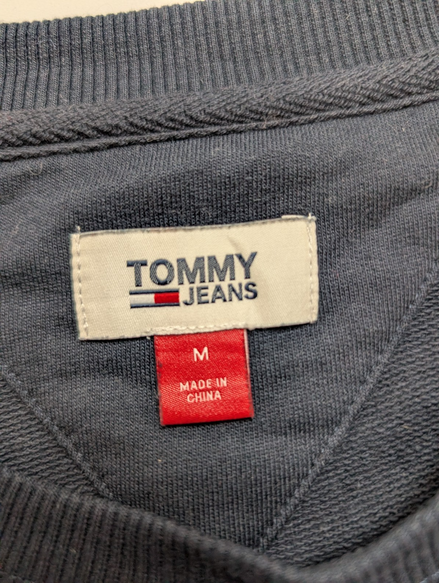 Sweat Tommy Hilfiger Bleu Marine - Grand Logo Brodé Relief - Taille M