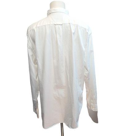 Chemise Nautica XL Blanche 100% Coton Logo Blanc manches longues