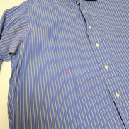 Chemise Polo Ralph Lauren Curham Rayée Bleu Blanc L Classic Fit