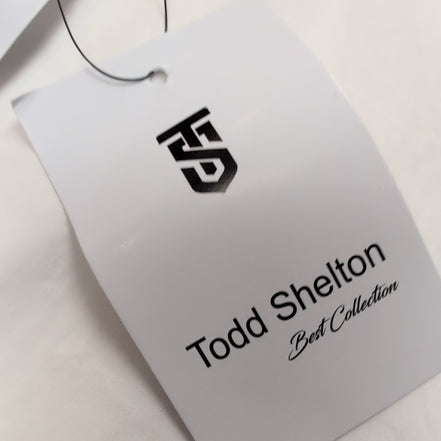 Chemise Todd Shelton L Neuve Étiquette Slim Fit 100% Coton Blanche