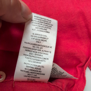 Chemise Ralph Lauren Classic Fit S Rouge 100% Lin QR Code Logo Bleu