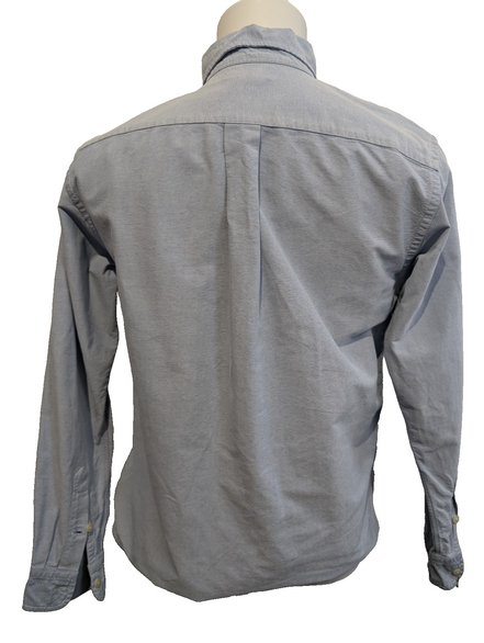 Chemise Ralph Lauren Bleu Clair Logo Marron Manches Longues - Taille S / 18