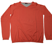 Pull Fin 100% Coton IN EXTENSO Orange - Col V - Taille XL - État Neuf