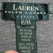 Gilet Sans Manches Lauren Ralph Lauren Femme P/M Gris Coton Zippé 2 Poches